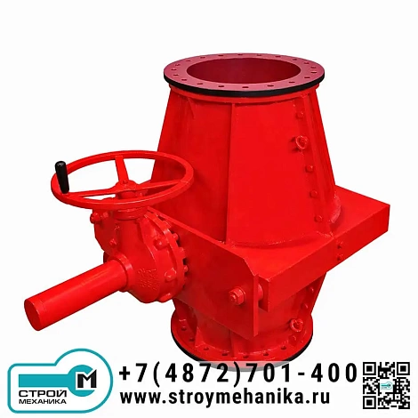 Пережимной шланговый клапан (пинч-клапан) GJE41 с механическим редуктором для абразивных и волокнистых сред