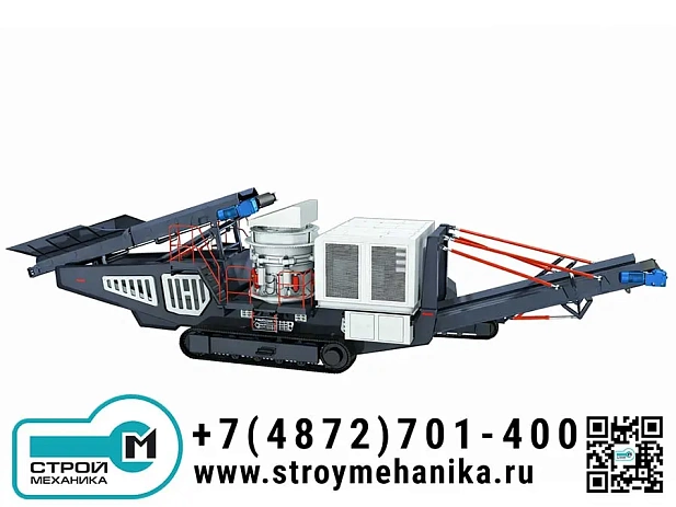 Гусеничный мобильный конусный дробильно-сортировочный комплекс (вторичное/третичное дробление) серии YMH