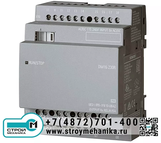 Модуль ввода-вывода дискретных сигналов LOGO! DM16 230R 6ED1055-1FB10-0BA0
