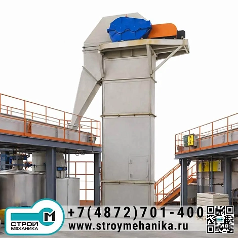 Ковшовый элеватор серии NE с пластинчатой цепью