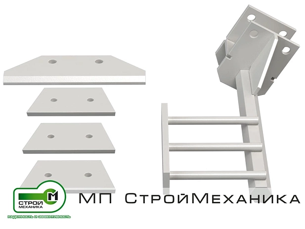 Комплект смесительных лопаток бетоносмесителя СКАУТ 500 (сталь)