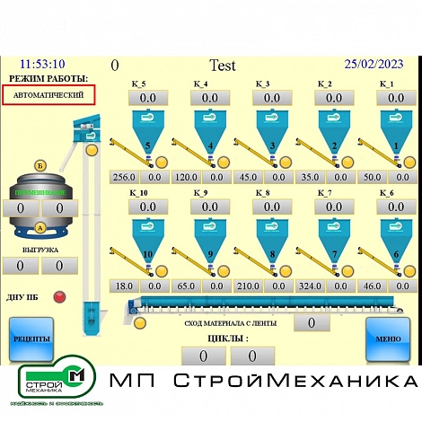 АСУ ТП технологическим комплексом для производства сложносоставных смесей, применяемых в строительстве и металлургии